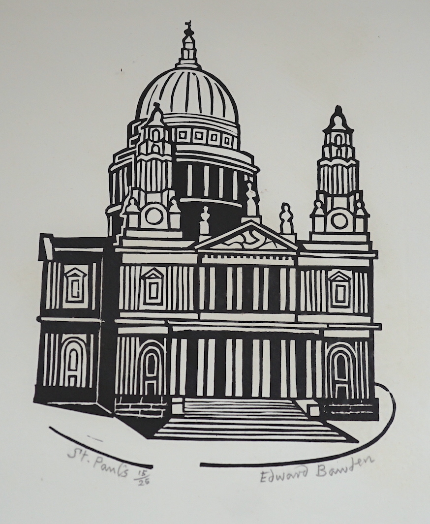 Edward Bawden (1903-1989), woodcut, 'St. Pauls', signed in pencil and numbered 15/25, sheet 46 x 38cm